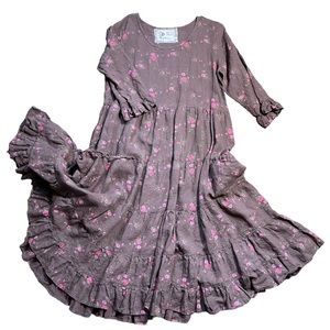 Hearts Desire Full Skirt Linen Dress Sz S